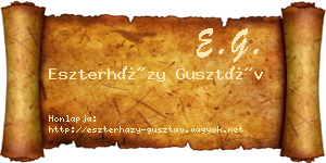 Eszterházy Gusztáv névjegykártya